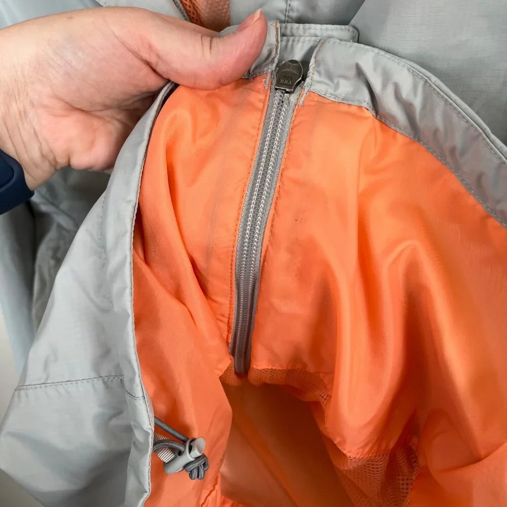 The North Face Womens Grey Hyvent Hooded Soft Shell Windbreaker Jacket M tb5m